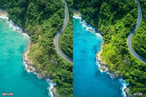 Пример обработки фото пресетом DJI Drone and PS в Lightroom, кадр 14