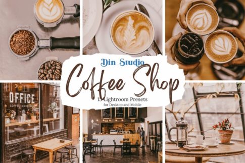 Обложка набора пресетов Coffee Shop для Lightroom