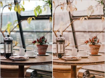 Пример обработки фото пресетом Coffee Shop в Lightroom, кадр 2