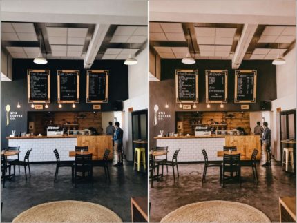 Пример обработки фото пресетом Coffee Shop в Lightroom, кадр 4