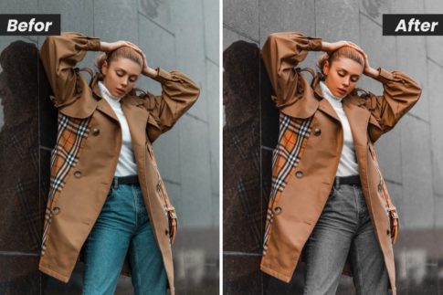 Фотография с цветокоррекцией из набора пресеты для модной блогерской съёмки
