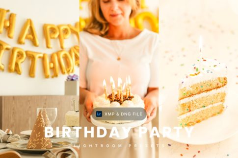 Обложка набора пресетов Birthday Party для Lightroom