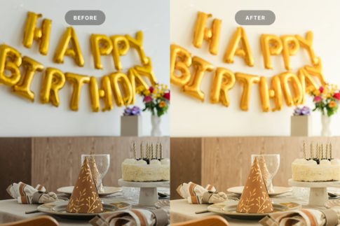 Пример обработки фото пресетом Birthday Party в Lightroom, кадр 2