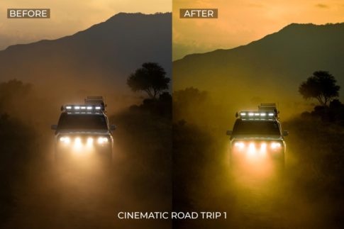 Пример обработки фото пресетом Cinematic Road Trip в Lightroom, кадр 1