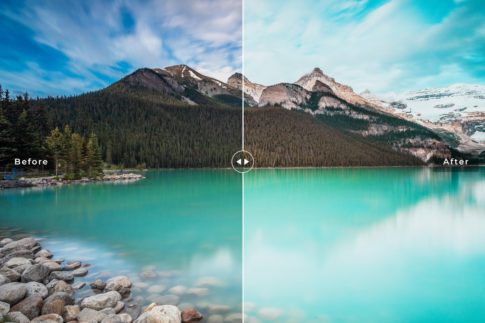 Пример обработки фото пресетом Lake Louise Mobile & Desktop в Lightroom, кадр 1