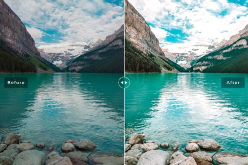 Пример обработки фото пресетом Lake Louise Mobile & Desktop в Lightroom, кадр 2