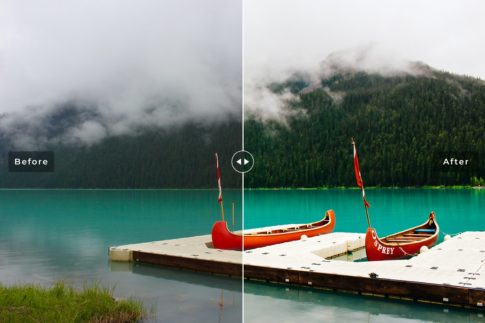 Пример обработки фото пресетом Lake Louise Mobile & Desktop в Lightroom, кадр 4