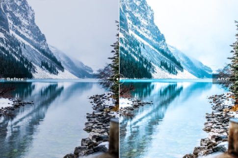 Пример обработки фото пресетом Lake Louise Mobile & Desktop в Lightroom, кадр 5