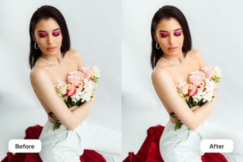 Пример обработки фото пресетом Fashion Studio в Lightroom, кадр 1