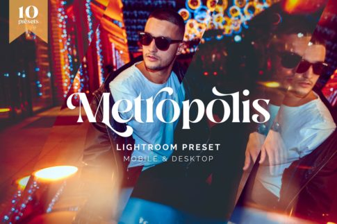 Обложка набора пресетов Metropolis Cyberpunk TW для Lightroom