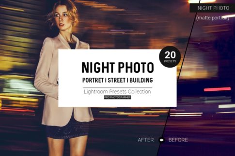 Обложка набора пресетов Night Photo для Lightroom