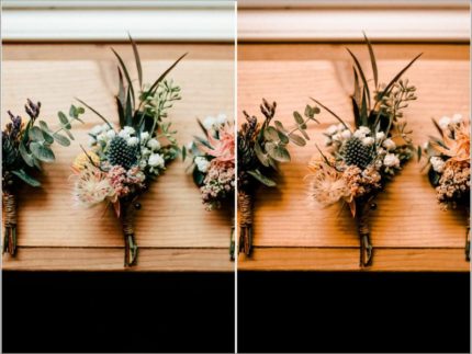 Пример обработки фото пресетом Autumn Wedding в Lightroom, кадр 1