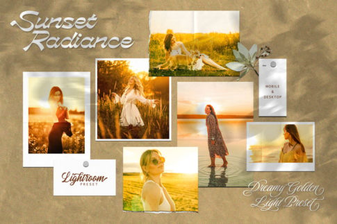 Обложка набора пресетов Sunset Radiance для Lightroom