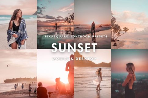 Обложка набора пресетов Sunset для Lightroom