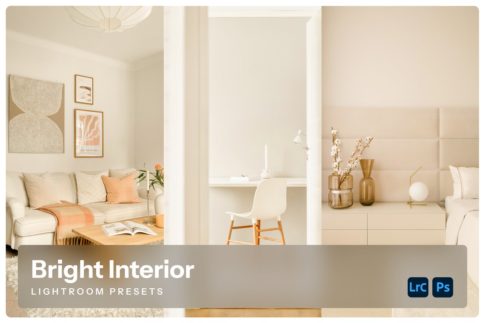 Обложка набора пресетов Bright Interior для Lightroom