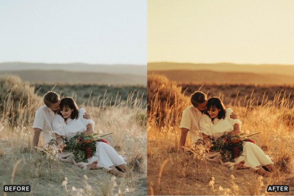 Пример обработки фото пресетом Cinematic Golden Sunset Hour в Lightroom, кадр 2