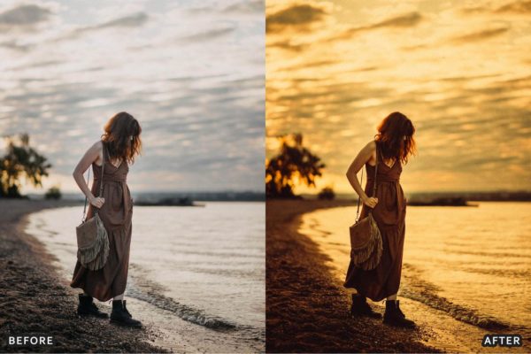 Пример обработки фото пресетом Cinematic Golden Sunset Hour в Lightroom, кадр 8