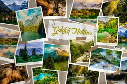 Обложка набора пресетов Golden Nature для Lightroom
