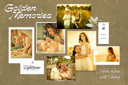 Обложка набора пресетов Golden Memories для Lightroom