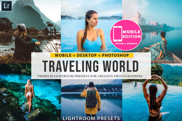 Обложка набора пресетов Traveling для Lightroom