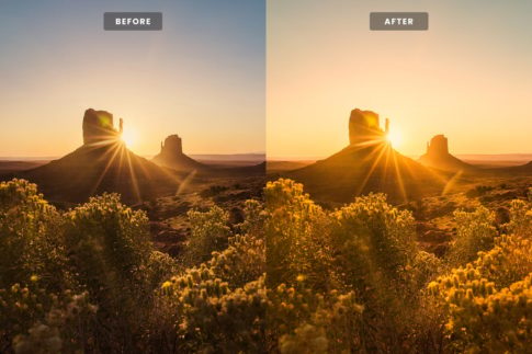 Пример обработки фото пресетом Sunrise в Lightroom, кадр 1