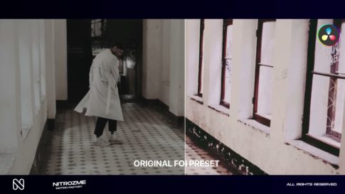 Кадр видео после цветокоррекции LUT для ретро вариант 7