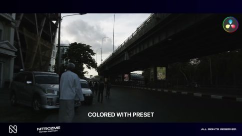 Кадр видео после цветокоррекции LUT для ретро вариант 8