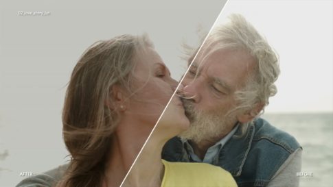 Пример работы LUT из набора Романтичные плёночные LUT для видео Love Story