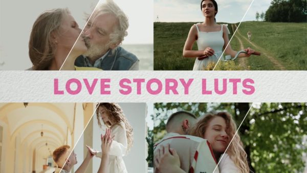 Постер набора Романтичные плёночные LUT для видео Love Story