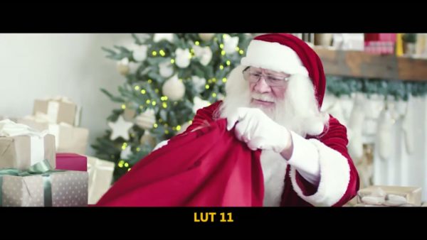 Пример работы LUT из набора Рождественские LUT для праздничного видео Christmas Hol