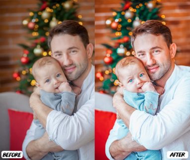 Пример обработки фото пресетом Christmas в Lightroom, кадр 1