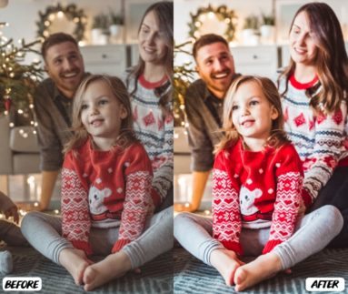 Пример обработки фото пресетом Christmas в Lightroom, кадр 3