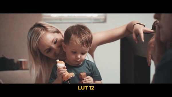 Кадр видео после цветокоррекции LUT для семья вариант 6
