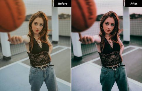 Фотография с цветокоррекцией из набора солнечная улица пресеты