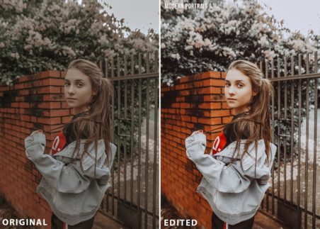 Фотография с цветокоррекцией из набора современный городской портрет пресеты