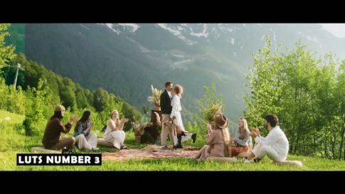 Пример работы LUT из набора Свадебные кино-LUT для романтичного видео Wedding Cinem