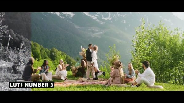 Пример работы LUT из набора Свадебные плёночные LUT для видеографов Wedding Film