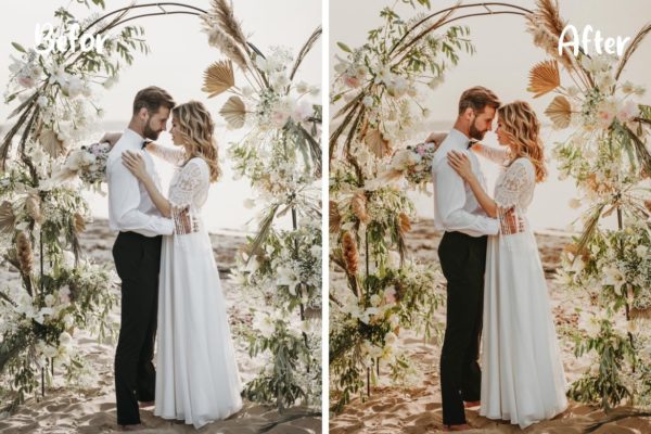 Пример обработки фото пресетом Wedding в Lightroom, кадр 1