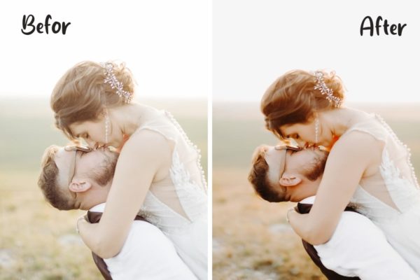 Пример обработки фото пресетом Wedding в Lightroom, кадр 2
