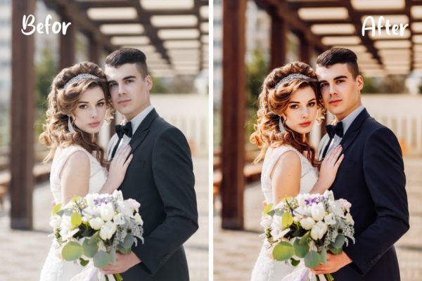 Пример обработки фото пресетом Wedding в Lightroom, кадр 7