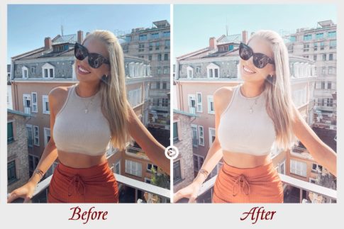 Фотография с цветокоррекцией из набора светлые пресеты для чистых и воздушных фото