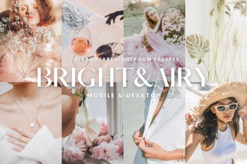 Обложка набора пресетов Bright and Airy Mobile Desktop для Lightroom