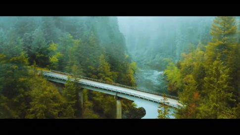 Пример работы LUT из набора Тёмно-зелёные LUT для дрона и пейзажа Dark Green Drone