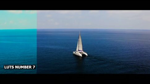 Кадр видео после цветокоррекции LUT для дрон вариант 7