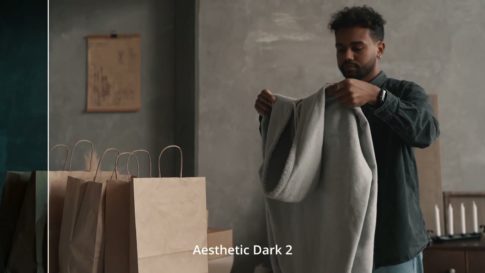 Пример работы LUT из набора Тёмные атмосферные LUT для видео Aesthetic Dark