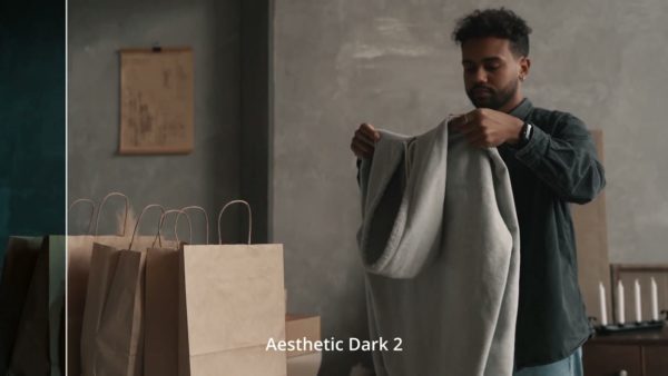 Пример работы LUT из набора Тёмные атмосферные LUT для видео Aesthetic Dark
