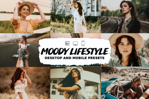 Обложка набора тёплые moody пресеты для уличных портретов