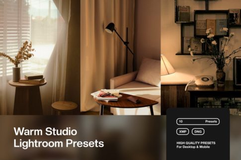 Обложка набора пресетов Warm Studio для Lightroom