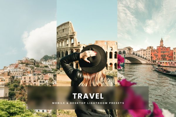 Обложка набора пресетов Travel для Lightroom