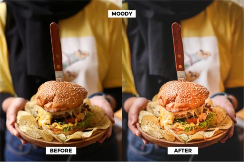 Пример съёмки еды после обработки пресетом из набора тёмный food фильтр пресеты